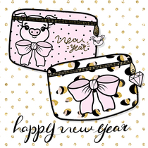 Bring Q] Original New Years pig material special-shaped storable divider page European and American loose-leaf account cute decoration