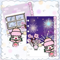 Bring Q] Original divider New Year series ins European and American style loose-leaf account strange flower A6 divider page