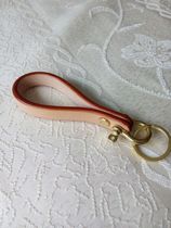 Handmade beauty saddle 5 0mm keychain Vegetable tanned leather keychain pure first layer cowhide diy