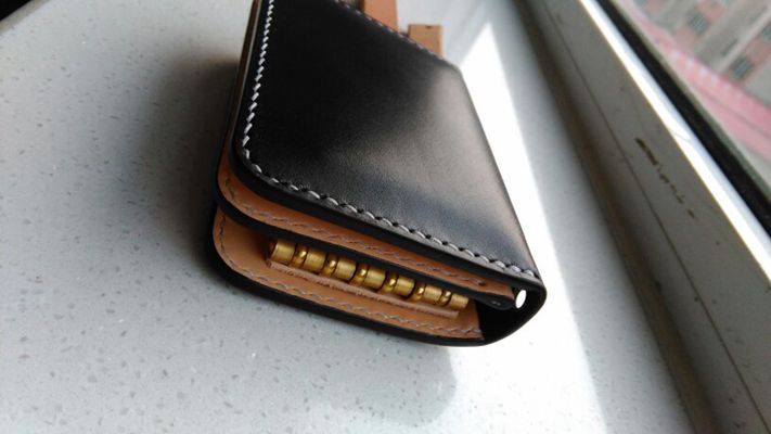 Handmade Head Layer Cow Leather Multifunction Key Wrap Tannic Leather Key Bag Zero Wallet 