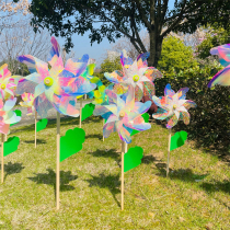 Seven Leaves Color Film Pink Cherry Blossom Windmill Scenic Area Folk Sleeping Advertising Mall Indoor Outdoor Arrangement Decoration Stage Performance