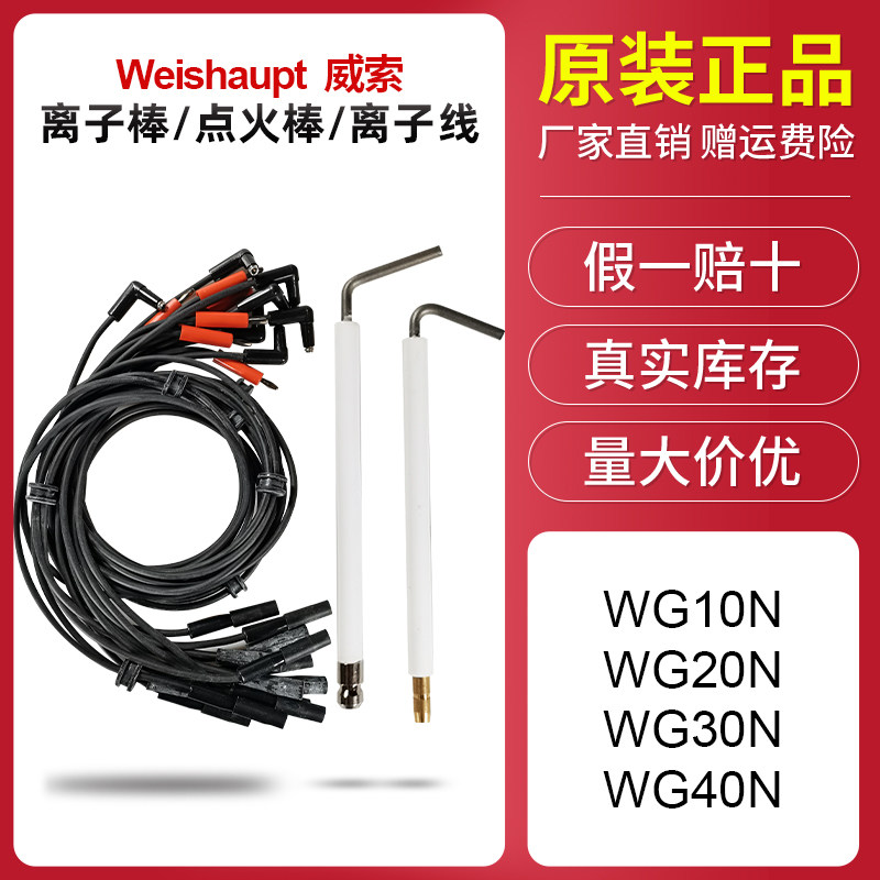 威索燃烧机专用WG10N/1-D/20/30/40点火电极点火棒离子探针离子线