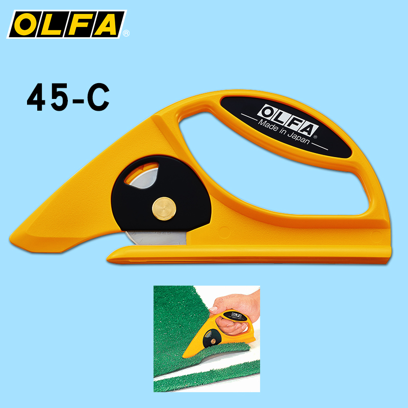 Japan OLFA Carpet Knife Carpet Special Cutting Knife Cut Paper Knife Round Beauty Tool 45-C with RB45-10