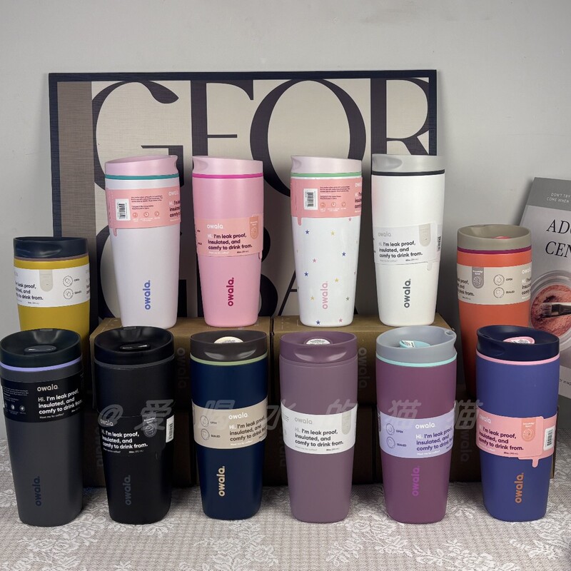 Owala Thermos Cup Smoothsip Slider Coffee Cup Cold-Keeping Sports Portable Water Cup 20Oz590Ml Owala Thermos Cup Smoothsip Slider Coffee Cup Cold-Keeping Sports Portable Water Cup 20Oz590Ml