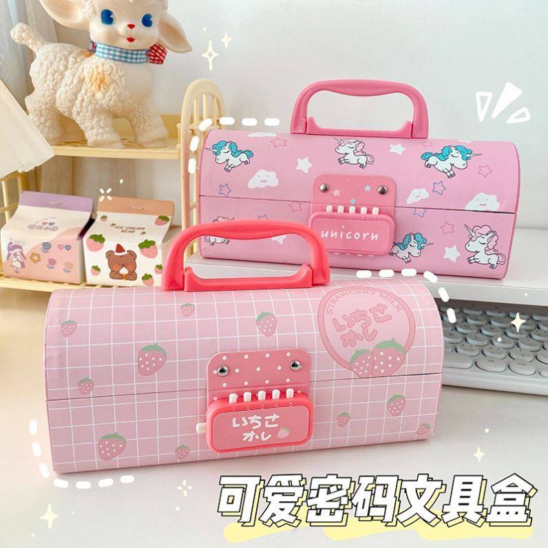 Password Pencil Case Female Pencil Case Girls Cute Fairy Gas Pen Bag Girl Elementary School Kids 2022 New Cute