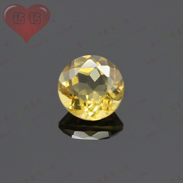 Natural citrine naked stone loose bead citrine ring face round colored gem original stone main stone with stone ring ear pin diy