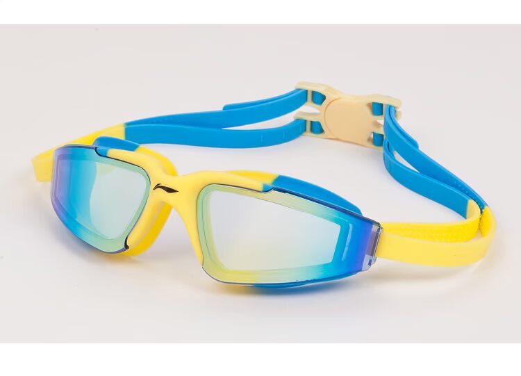 Kính bảo hộ trẻ em Li Ning ở trẻ lớn HD kính chống nước chống sương mù mạ kính trẻ trung kính bơi hộp lớn - Goggles kính bơi view v500s
