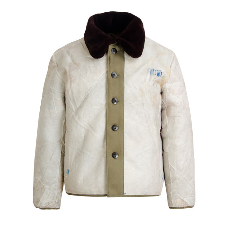 Public Hair Armour Soldier Leather Liner Work Clothes Winter Fur Integrated Leather Padded Jacket Winter Warm Refrigeration Kulao Pau Bao Bao Bao Bao Bao Bao Bao