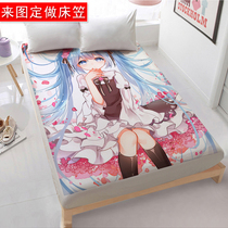 To customize the animation two-dimensional beauty bed hat diy single bed cover double Simmons mattress protective cover 1 5