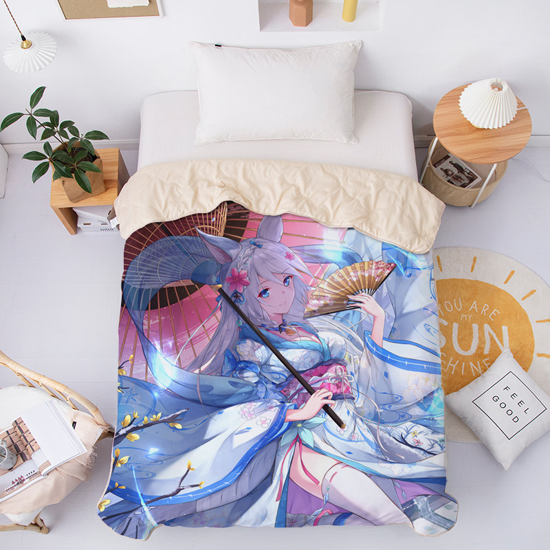 Come to Tuding to do Children's cartoon Summer cool quilted by BeyBlue Route Air conditioning by Core Laffi unicorn Single Summer Quilt