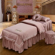giường cao cấp massage xoa bóp vẻ đẹp thẩm mỹ viện bedspread denim bedspread Body liệu pháp spa bộ châu Âu mới - Trang bị tấm