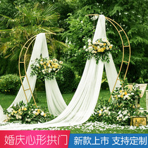 New Wedding Props Heart-shaped Arch Flower Shelf Scene Arrangement Pendulum piece outdoor wedding Alien Arch Geometric Path