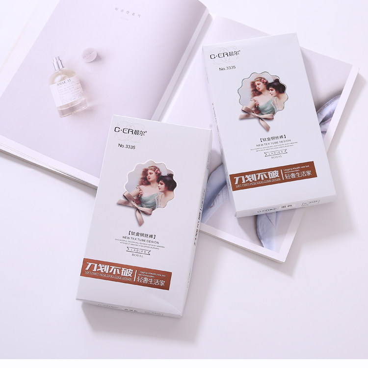新品 晨尔3335春秋薄款连裤袜 防勾丝钛金钢丝裤袜微透肉丝袜打底详情3