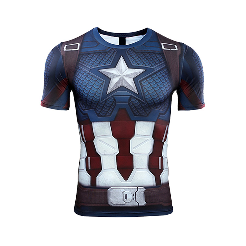 Marvel Avengers US team vảy cá áo sơ mi dài tay bán chạy nhất Áo thun Marvel quần thể thao nhanh khô - Áo phông thể thao áo ba lỗ tập gym nam