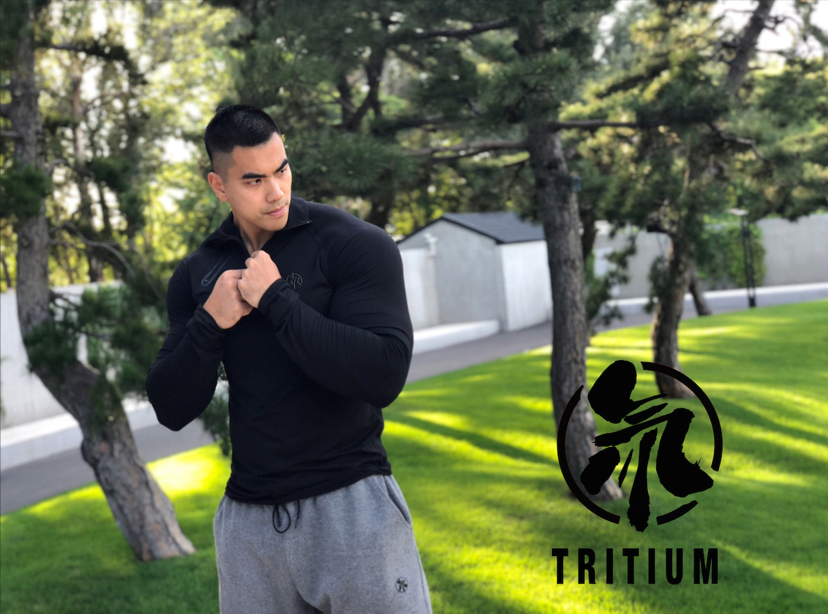 Jacky Beam Pint Tritium Man Upright collar fitness Long sleeves Running Speed Dry Sports Clothes 01806-Taobao