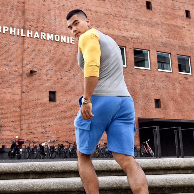 LIANG PIN Jacky beam product tritium men sports fitness casual five-tone double bag shorts 01911