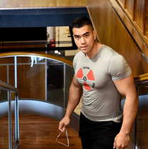 LIANG PIN Jacky beam PIN tritium men sports fitness leisure quick drying radiation print T-shirt 01919