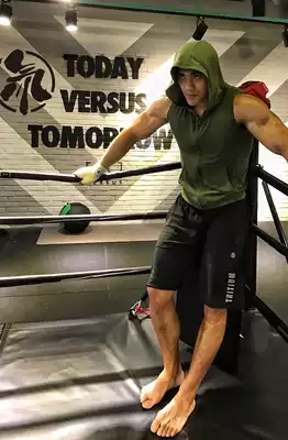 LIANG PIN Jacky beam product tritium men's zipper sleeveless hoodie slim sports pan 01708