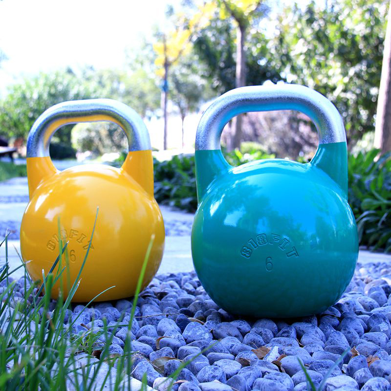 Pot dumbbell training All steel paint Men's and women's professional competition competitive home fitness kettlebell electroplated kettlebell