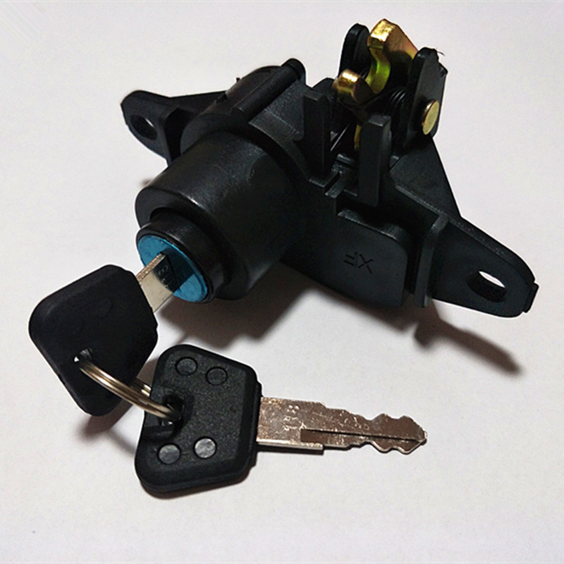 Universal xe máy Honda xe điện thân đuôi hộp lưu trữ hộp đẩy loại khóa khóa xi lanh khóa kết hợp - Xe gắn máy phía sau hộp hộp đựng đồ xe winner