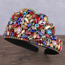Ethnic rhinestone baroque crown versatile fashionable popular color womens dance hat accessories headband