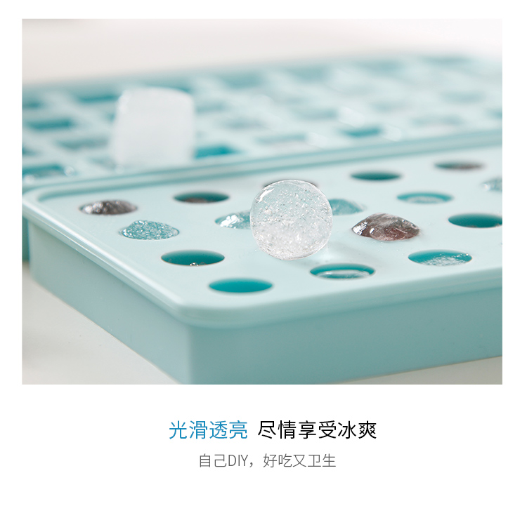Nhật Bản silicone khối băng khuôn hộp băng hình cầu lưới vuông băng với nắp băng hockey súp tròn sóng điền - Tự làm khuôn nướng khuôn làm bánh flan