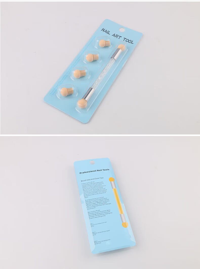 Dụng cụ làm móng tay Sponge Gradient Pen Smudge Bút Spotlight Điểm sáng trị liệu Keo Sponge Đầu đôi Có thể thay thế - Công cụ Nail máy làm nail