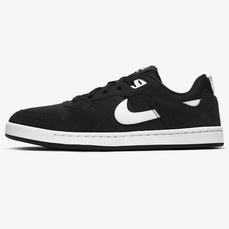 Nike Sb Alleyoop Men's and Women's Casual Sports Breathable and Wear-Resistant Low-Top Black and White Sneakers Cj0882