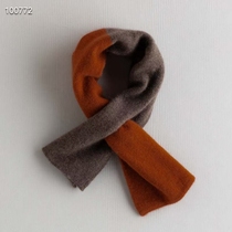 Simple and practical ~ Color-blocked double-layer 100% pure cashmere scarf neck cover