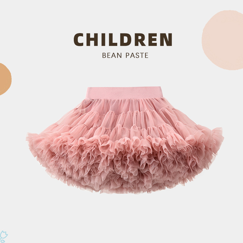 French Girl Tutu Dress Autumn Winter Baby Princess Half Body Dress Foreign Air Children Tutu Rabbit Skirt Baby Fluffy Skirt Suit-Taobao