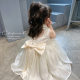 Girls mesh dress summer foreign style girl tutu skirt advanced sense birthday dress children white princess dress