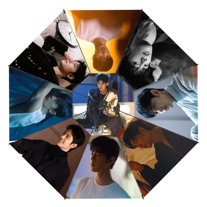 Xiao Zhan Umbrella, Idol Fan Support Umbrella, Celebrity Photo Merchandise, Sunshade and Sunscreen Dual-Use, Foldable Gift for Others