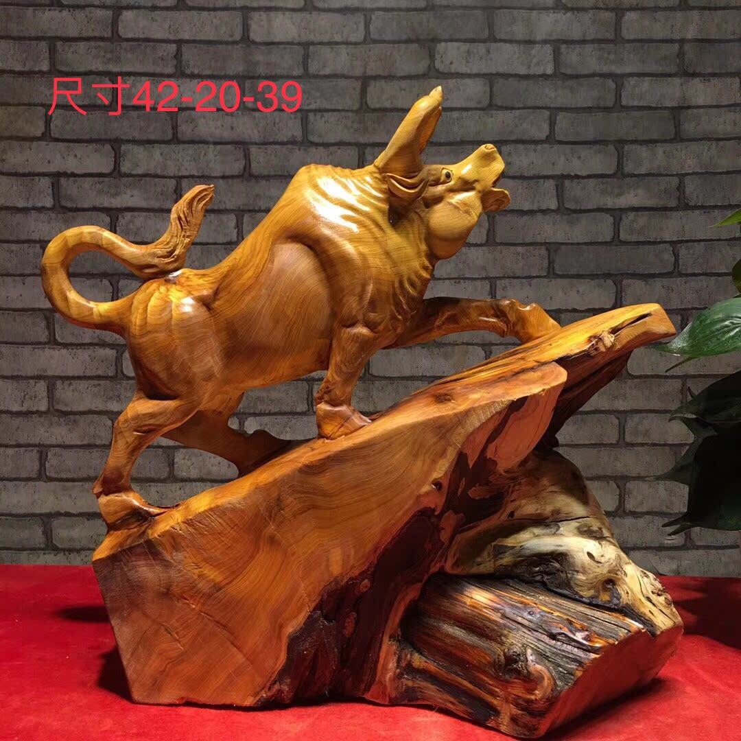 Root Carving Root Art Pendulum such as Bull Aging Cliff-No-Collared material Good for home office delivery