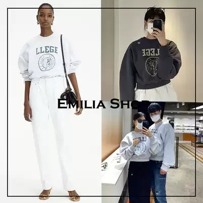 Spot RECTO sweater 21SS new autumn and winter letters logo round neck men and women with Liu Yaren print coat