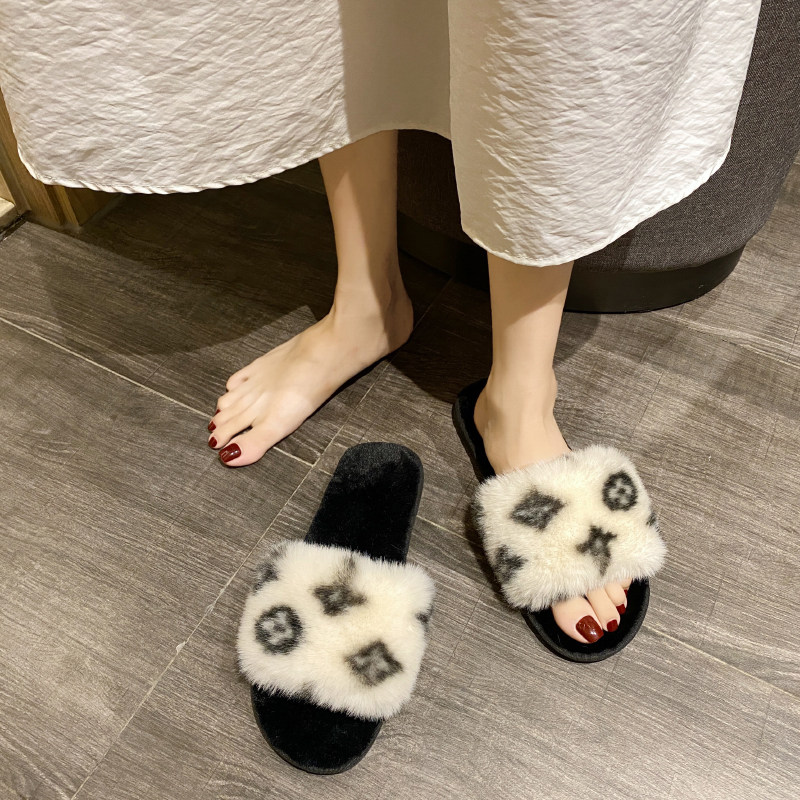 Japanese ZD fairy wind pluccine slippers female outside wearing 2021 new soft-bottom home lined cotton slippers