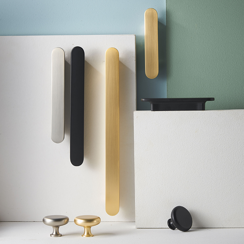 Handle Solid Nordic Cabinet Door Modern Minima Gold Light Lavish Wardrobe Whole Cupboard Drawer Cabinet Handle Black Handle