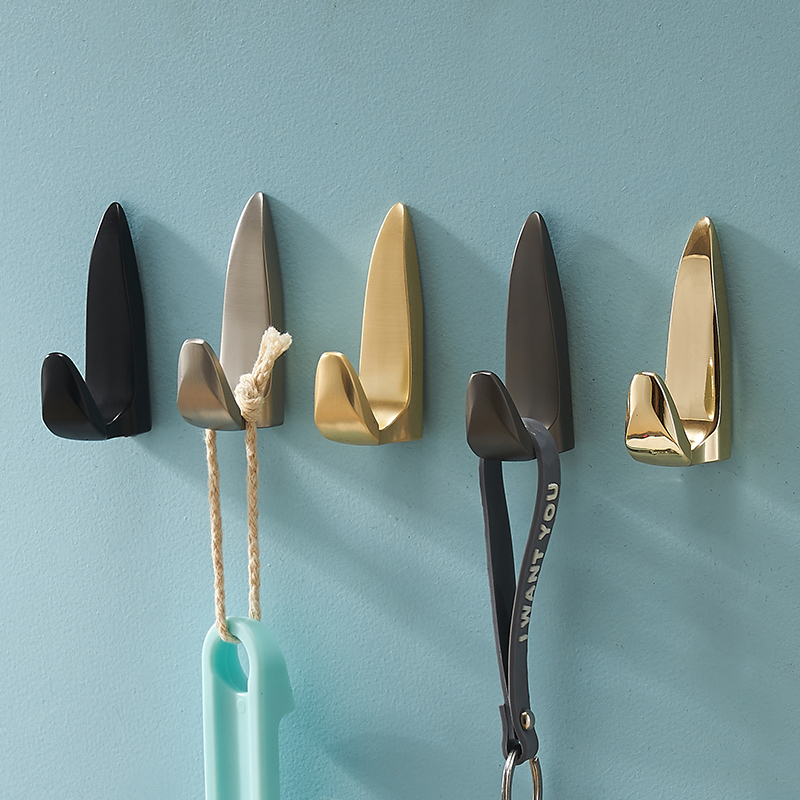 Nordic Metal Single Hanging Clothes Hook Wall-mounted Wall Xuan Closing Door Rear Hung Clothes Hook European Style Single Hook Creative Hood Hook