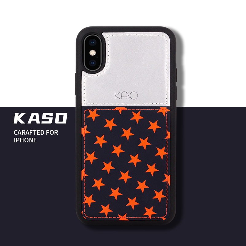 Limited Japanese trendy brand mosaic leather reflective stars suitable for Apple iPhone11XS Max XR mobile phone case 8