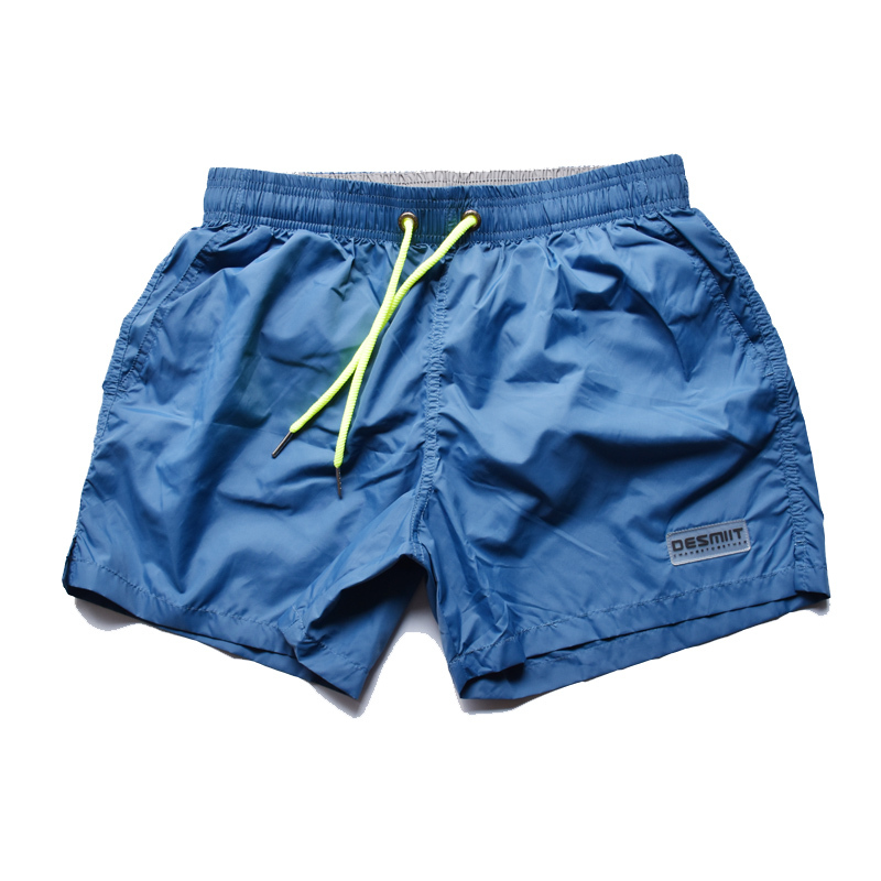 Desmiit Lightweight Quick-Drying Beach Shorts for Men, Summer Seaside Vacation Swimming Shorts, Fitness Sports Three-Quarter Pants, Trendy