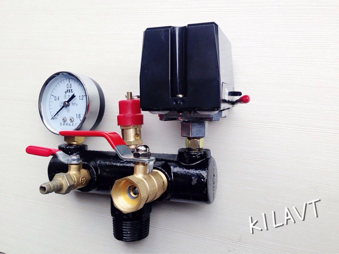 Chiravit 0 70 8Mpa1 4 silent oil-free air compressor horizontal single air pressure switch assembly