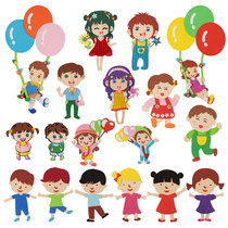  Cartoon character foam wall stickers Kindergarten classroom environment layout materials Primary school creative blackboard newspaper wall stickers decoration