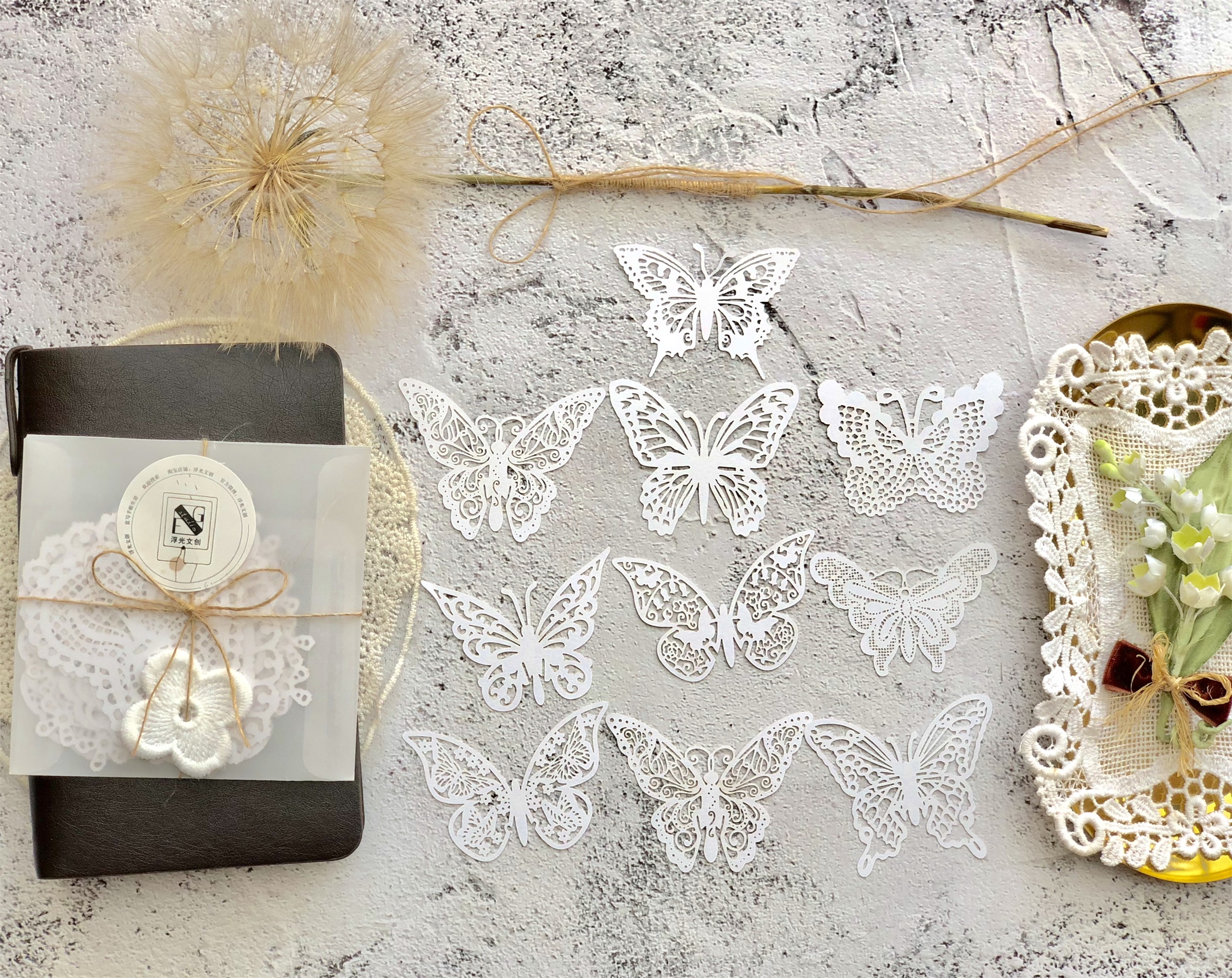 Anniversary special 8 20% off Vintage lace card hand account collage material hand-made greeting card DIY floating cultural creation