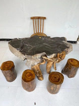 Natural root bouldering tea table tea table solid wood handmade tea table hotel office home home gifts