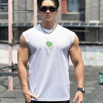 Large size sports trendy brand fitness vest mens quick-drying sleeveless t running muscle training brother loose breathable top