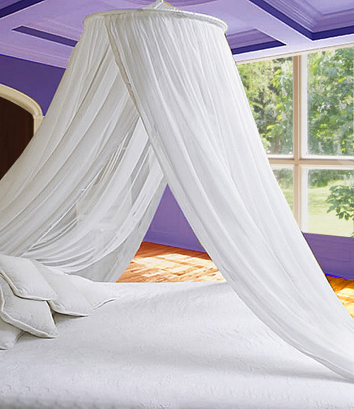 DREAMMA Dreamers Thickened Pure White Dome Mosquito Princess Wind Hanging Floor Bed Mosquito Nets Overdraft Wind Bed Mantle