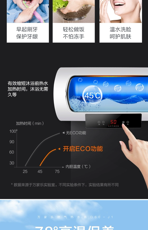 Máy nước nóng điện Macro / Manjiale D60-J1 60 lít cho nhà vệ sinh gia đình