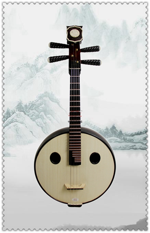 Mahogany lacquered Zhongruan Guangning Musical Instruments Produced by Zhang Xinhua
