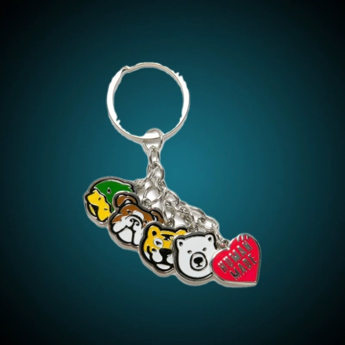 Spot Tide Brand Made Made Pendant Animal Key Love Zoo Series серии Keychain 22SS