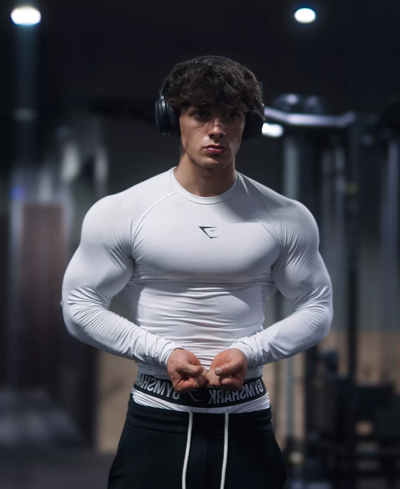 Мышечный взрыв! Компрессионная майка Gymshark Element мужская быстросохнущая длинная прямая компрессионная футболка с длинным рукавом