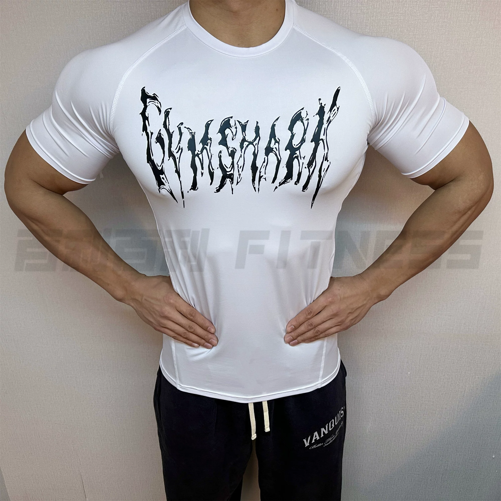 Мышечный взрыв! Компрессионная майка Gymshark Element мужская быстросохнущая длинная прямая компрессионная футболка с длинным рукавом
